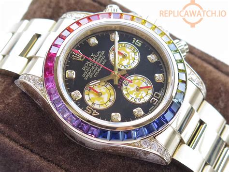 rolex daytona rainbow fake|rolex with rainbow bezel.